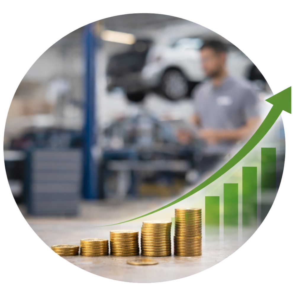 Serviceberater im Autohaus berät Kunde zu Auftragswert und Zusatzleistungen in fairer Provision, steigert Motivation und Kundenzufriedenheit.